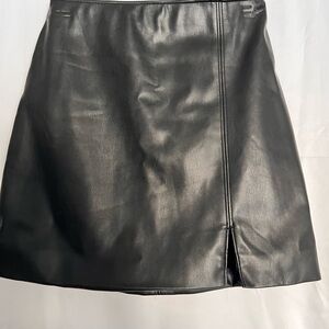 Hollister Black Mini Leather Skirt